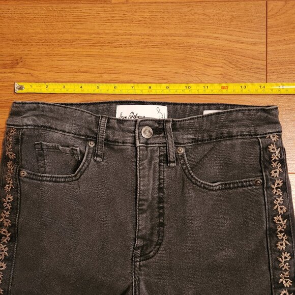Sam Edelman High Rise Slim Straight Jeans with Side Seam Embroidery - Picture 8 of 14